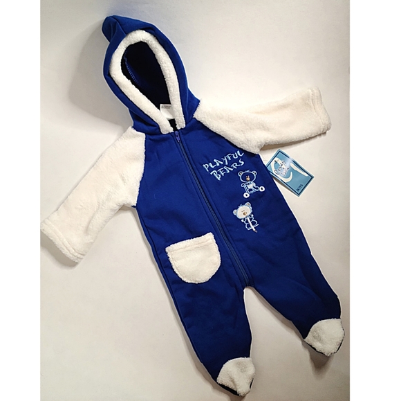 Boy Bear Onesie Fleece One piece - Picture 3 of 4